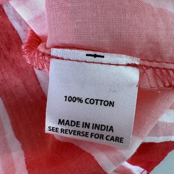 Tuckernuck Cassis Sunrise Stripes Top XL Pink Gauzy Peasant - Picture 10 of 12